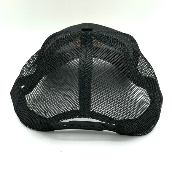 BULLEIT FRONTIER WHISKEY Black Trucker Hat Polyester Mesh and Cotton Adjustable - Picture 6 of 7